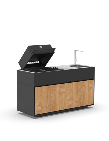 Talenti - Tikal kitchen with 2 modules barbecue with lid + sink